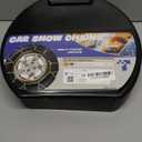 Snow-Chains Auto Fixing 1 Min Quick Fit Easy Installation Tire-Chains, Portable Reusable Universal Emergency Tire Traction Chain for Passenger Car, Pickup Trucks and SUV - Set of 2 (HKN-160)