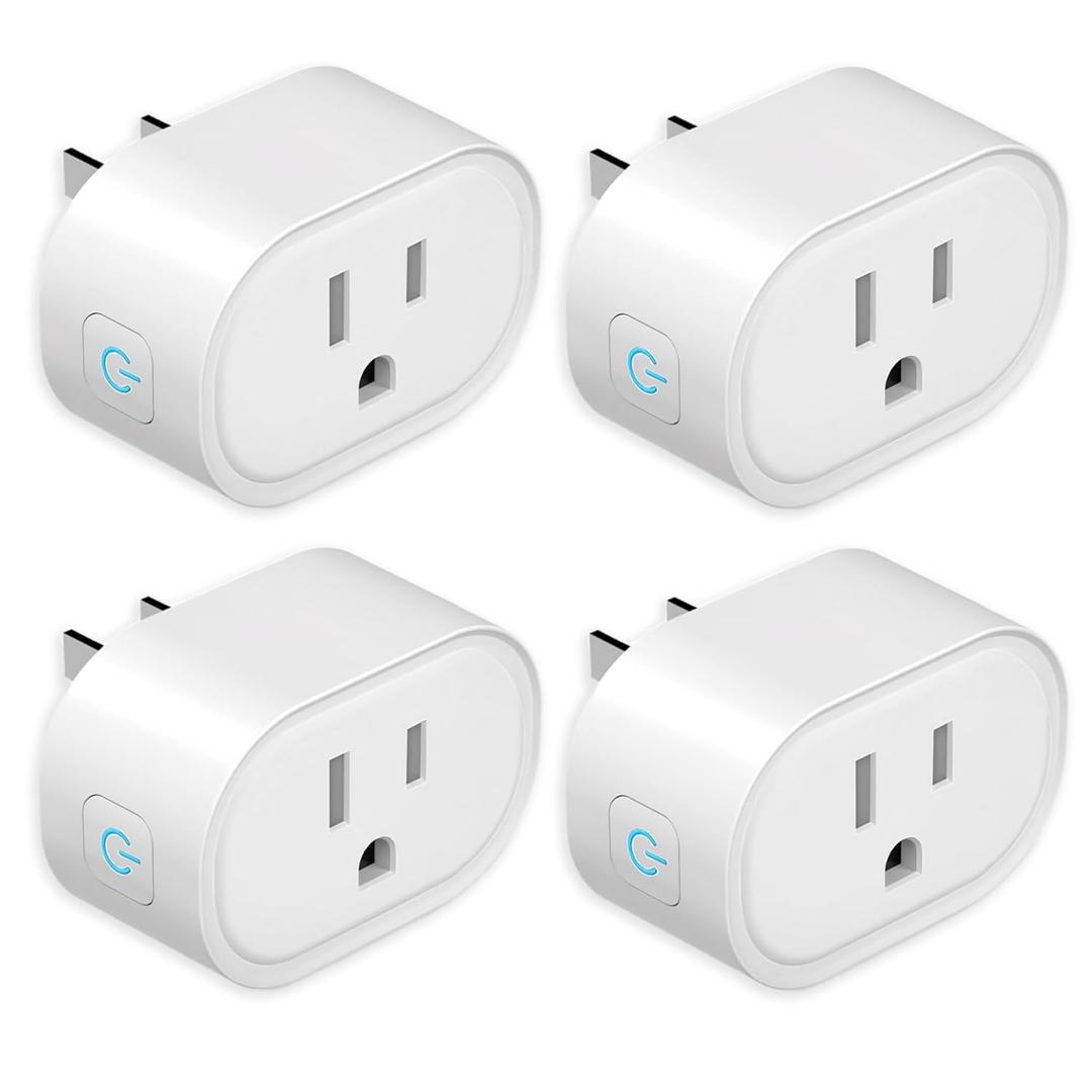 YNF Mini Smart Plug, Simple Setup with One Voice Command, Smart Plugs That Compatible with Alexa , Remote Control, Timer & Schedule, BLE Mesh Plug Requires Alexa Echo 4 Pack