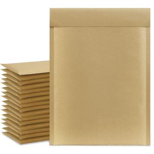 UCGOU Natural Kraft Bubble Mailers 6x10 Inch 50 Pack Usable Size 6x9 Brown Padded Envelopes #0 Small Business Mailing Packages Self Sealing Tear Resistant Boutique Shipping Bags for Jewelry Supplies