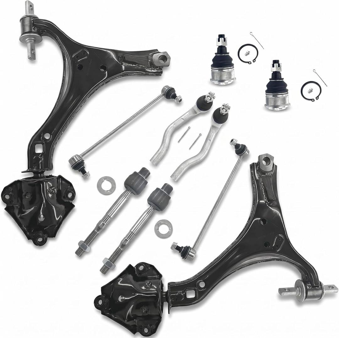 10Pcs Front Lower Control Arm Ball Joints Tie Rod Sway Bar Suspension Kit fir for 2013-2017 Honda Accord