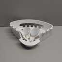 LEVERLOC Corner Shower Caddy Suction Cup, Shower Caddy Basket Powerful Suction Bathroom, Waterproof & Rustproof Organizer for Bathroom Storage, No-Drilling Removable (White)