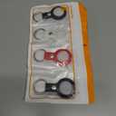 2 x Compatible with AirTag Holder Case with Keychain, 4 Pack Protective Cases Cover Tags GPS Tracker Item Tag Finders Accessories for Keys, Bags, LuggageBlack/White/Red/Blue