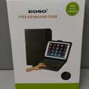 eoso TouchPad Keyboard case for 9", 9.7", 10.1", 10.2", 10.5", 10.9", 11" Tablets, 2-in-1 Bluetooth Wireless Keyboard with Touchpad, 7 Colors Backlit & Leather Folio Cover(Black)