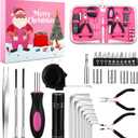 24 Pcs 2025 Pink Christmas Advent Calendar for Teen Girls Women 24 Days Pink Tool Advent Calendar Household Hand Tool Kit Mini Repair Set for Women Household and Office Christmas Xmas Gifts