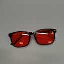 TIJN Sleep Glasses with Blue Green Light Blocking, Red Light Lens for Computer Gaming, Screen Fatigue & UV Protection