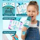 Amazmic Kids Karaoke Microphone Machine Toys for Girls Bluetooth Microphone with LED Light, Mother's Day Birthday Gift for Girls Boys 3 4 5 6 7 8 9 10 11 12 Year Old Kids Toys(Blue)