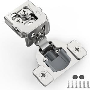50 Pack 1 1/4" Overlay 3D Soft Close Hinges for Face Frame Kitchen Cabinet, 3 Way Adjust, Self Closing Concealed Cabinet Hinges-105 Degree