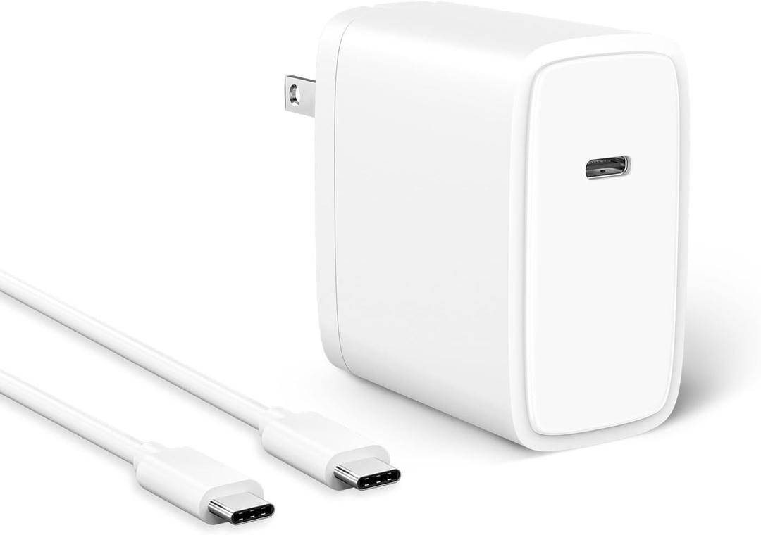 Charger for MacBook Pro/Air 13 14 15 16 inch M4 M3 M2 M1 2025 2024 2023 2022 2021 2020 2019, 100W USB C Laptop Charger Power Adapter with 6.6FT USB-C Charging Cable, Compact & Foldable (White)