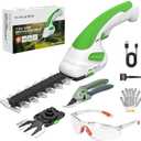 7.2V Hedge Trimmer Cordless | 2-in-1 Handheld Electric Shrub Trimmer & Grass Shear with Pruning Shears | 3.0Ah Lightweight Rechargeable Battery Powered for Garden, Yard, Lawn