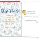 mmuue Personalized Fathers Day Cards Gifts for Stepdad, Funny Step Dad Fathers Day Gift from Step Daughter Son, Humor Bonus Dad Father's Day Card for Men 17 Pack Mix