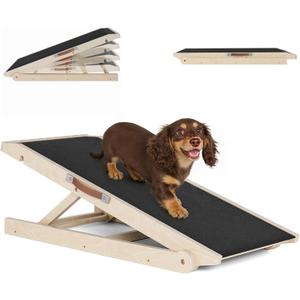 Dog Ramp for Couch Low Incline, Small Dog Ramp for Bed with Adjustable Slope, Non-Slip Rubber Walking Surface, Pet Ramps for Small Dogs Dachshund Corgi - 40 Inch