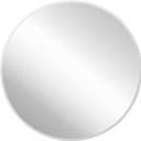 FrameWorks 20" Deluxe Contemporary White Circular Aluminum Mirror