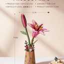 3D Flower Wooden Puzzles for Adults-Pink Lily, DIY Wooden Flowers Model Kit Building Set Crafts for Adults to Build, Botanical Collection/Ideal Creative Gift Ideas/Housewarming (73PCS)