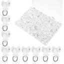 100 Pcs Curtain Track Glider Rollers Hooks Ceiling Tracks Hooks Plastic Mute Wheel Rollers Ball Pulley Windows Shower Curtain Tracks