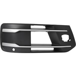 1pc Fog Light Grill for Audi Q7 2017-2019 Durable ABS Black Silver Tone Front Right Front Lower Bumper Fog Light Cover Inserts