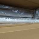 MEXAU White Tension Curtain Rods 41-87 In Extra Long Outdoor Patio Curtain Rods No Drilling Adjustable Heavy Duty Tension Rods for Windows Bathroom Living Room Curtains, Rod Diameter 1.26In