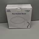 3.2L Large Heated Water Bowl, Outside Heated Dog Dish with Chew Resistant Power Cord, Thermal Bowls Provide Drinkable Water in Winter, Anti-Slip Pet Bowls for Dog Cat Rabbit Chicken Duck Grey