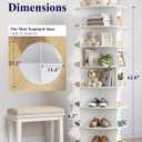 Kitsure Shoe Rack for Ehtryway, 7-Tier Rotating Shoe Rack Tower, White
Space-Saving Shoe Storage for Entryway, Closet, Bedroom, 360° Revolving Display & Storage Solution, Lazy Susan, Space-Saving