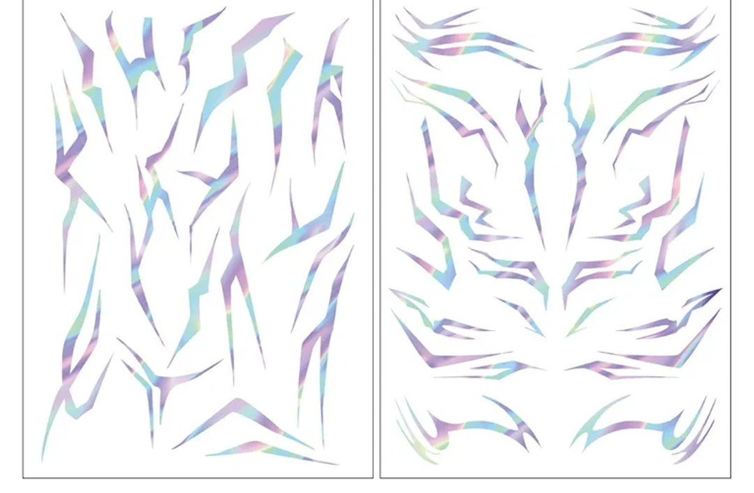 Temporary Patterns Tattoos, Realistic Tattoos Sticker Korean pop Marks Patterns Designs, Suitable for Cosplay, Halloween and Party Makeup (Colorful) Pack Of 10