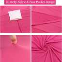 Fivenl 4 Pack 5FT Round Spandex Tablecloth, 60 Inch Stretchable Table Cover, Washable and Wrinkle Resistant, Fuchsia