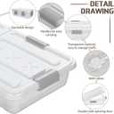 Beeveer 4 Pcs Plastic Under Bed Storage Container 31.5x15.8x5.2inch, White