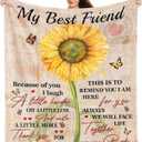 Kesidilo Best Friend Blankets for Women, BFF Gifts, Friendship Gifts, Yellow Floral 60"x80" Throw Blanket