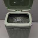 rejomiik Small Bathroom Trash Can with Lid 2.1 Gallon Soft Close Step Slim Garbage Can Waste Bin for Office, Bedroom, Kitchen, Light Green