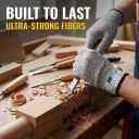 2 x Level 5 Cut Resistant GlovesTouch-Screen Compatible Cut Resistant Gloves Food Grade For Oyster Shucking, Meat Cutting, Mandoline Slicer, Knife Handling, Wood Carving (Grey, XL)