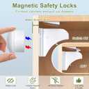 Child Safety Magnetic Cabinet Locks, AOSITE 6 Pack+2 Keys Baby Proofing Magnetic Drawer Locks for Kitchen No Drill, Child Safety Cabinet Lock Baby Proofing with Adhesive, 4 Baby Safety Locks for Knobs