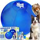 Race&Herd 25" Original Herding Ball for Dogs, Giant Herding Ball for Australian Shepherds, Dog Training Toy for Medium Breeds, Dog Herding Toy for Outdoor Play (Blue)