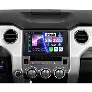 Upgrade Car Radio for Toyota Tundra 2014-2021 with Carplay Android Auto, 9" IPS Touch Screen Head Unit for Tundra Stereo with Bluetooth, WiFi, GPS, FM + CAN Bus + MIC + Camera - for J-B-L