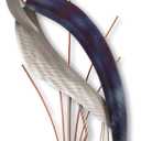T.I. Design Elegant Heron Facing Right Abstract Coastal Contemporary Metal Wall Decor