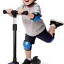 Nattork Kids Scooter for Boys Girls with Light Up Wheels, 3 Adjustable Height Handlebars, Lean-to-Steer Technology, Widen Anti-Slip Deck, 3 Wheel Scooter for kid ages 3-8, Support Riders Up to 110 LBS