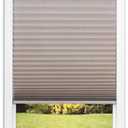 Redi Shade No Tools Easy Lift Trim-at-Home Cordless Pleated Light Blocking Fabric Shade Natural, 36" W x 64" L, (Fits windows 19 in - 36 in)