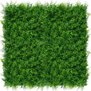 ODTORY Artificial Plants Hedge Wall Panels20x20 Inch 12P UV-Anti Greenery Boxwood Fence Privacy Screen, Faux Ivy Grass Wall with Fake Leaves for Indoor Outdoor Background Covering