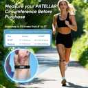 EKZ High-Elastic Silicone Patella Strap: Ergonomic Knee Band for Patellar Tendon Support, Pain Relief, Anti-Slip Design for Tendonitis, Running, Basketball, Jumping Sports, Unisex, 2-Pack (Black M)