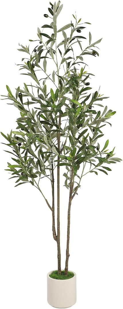 Alupssuc 5ft Artificial Olive Tree with Green Moss