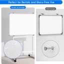 Maxtek Mobile Whiteboard Stand with Wheels, Height Adjustable No Drill Needed Dry Erase Board Easel Stand for Classroom, Office, Home & School, Whiteboard Stand Only