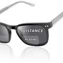 DEHOTRE Progressive Multifocal Reading Sunglasses Men No Line Bifocal Sun Readers with Core Wire Zero Top Spring Hinge UV400