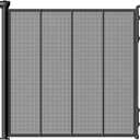 Spaceany Reinforced Retractable Baby Gate or Mesh Dog Gate,Easy to Use for Stairs, Doorways, Hallways, Indoor, Outdoor, Wide Pet Gate 33.5" Tall, Extends to 45" Wide, Black
