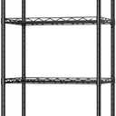 HOMEFORT 6-Shelving Unit, Adjustable Wire Shelving, Metal Wire Shelf Rack Organizer for Kitchen, Pantry, Closet, Bathroom, Laundry, Black,21" W x 11" D x 69" H