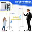 60 x 48 in Rolling Whiteboard Height Adjustable White Board on Wheels