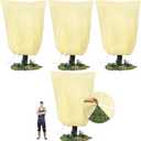 TCBWFY 95x80inches Huge Plant Covers Freeze Protection Frost Cloth for Outdoor Plants,2.82oz/yd² Thickened Winter Tree Covers with Zipper Drawstring,4 Pack Frost Blanket from Wind,Pest and Animal