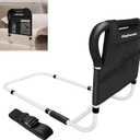 KingPavonini Bed Side Assist Handle Bar Safety Rail for Elderly Adults - Medical Bed Mobility Assistant Bar with Free Storage Bag and Fixing Strap, Support Up to 400lbs