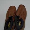 UPIShi Men's Hands Free Slip On Walking Leather Loafers Slip-ins Work Office Dress Casual Outdoor Lightweight Cushioning Shoes (Brown) 12