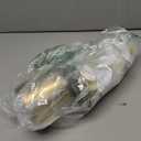 LESING Potted Artificial Orchid Flowers,Real Touch White Fake Artificial Orchid Flower in Gold Vase Arrangement for Table Living Room Decoration (White,Gold Vase)