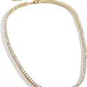 Women's Bennett Tennis Necklace (Gold Plated Brass)