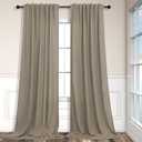 Pitalk Taupe Curtains 101 nches Long for Living Room 1 Panel Sets Burlap Curtain Back Tab Neutral Modern Farmhouse Window Privacy Semi Sheer Linen Drape Pinch Pleated Look Curtain Dark Brown 101 Length