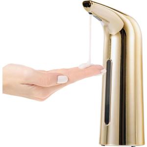 Touchless Automatic Soap Dispenser for Bathroom and Kitchen, Liquid Hand Soap Dispenser, IPX6 Water-Resistant, 14 fl oz (Gold)