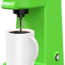 CHULUX Mini Single Serve Coffee Maker for K Cup Capsule, Tiny Small Size Coffee Machine for One Person Travel, RV, Truck and Home, Green